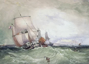 Utsikt över Scarborough, med en Collier Brig